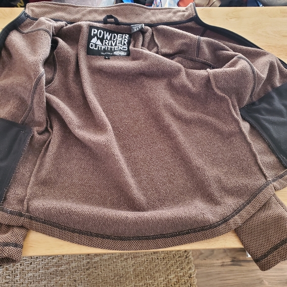 Powder River Full Zip Jacket Youth L Brown - Picture 11 of 12